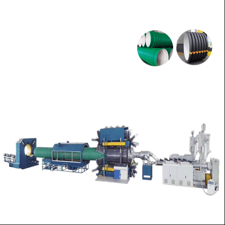 خط اکستروژن لوله های راه راه دوجداره نوع عمودی HDPE، PP و لوله آجدار PVC